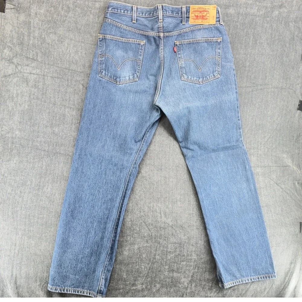 Levi's 501 Original Fit Mens 38x32 Blue Cotton Straight Button Fly Jeans